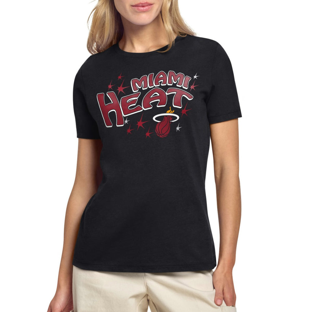 Miami Heat Starter Women's Fireworks T-Shirt Black - NBA