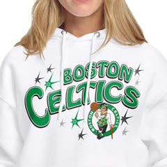 Boston Celtics Starter Women's Fireworks Fleece Hoodie White - NBA