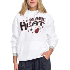 Miami Heat Starter Women's Fireworks Fleece Hoodie White - NBA