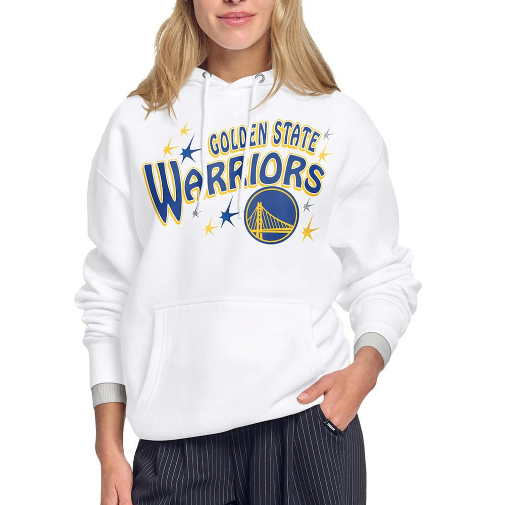 Golden State Warriors Starter Women's Fireworks Fleece Hoodie White - NBA