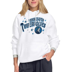 Minnesota Timberwolves Starter Women's Fireworks Fleece Hoodie White - NBA