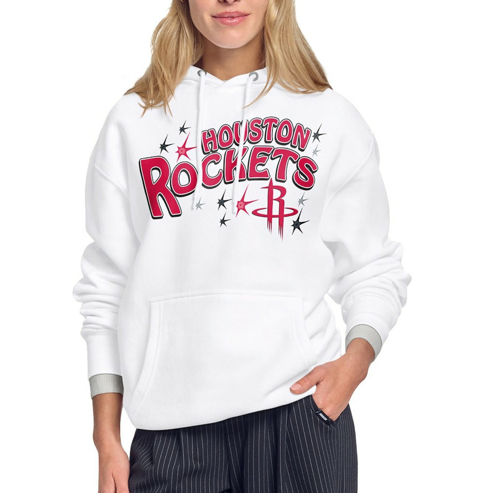 Houston Rockets Starter Women's Fireworks Fleece Hoodie White - NBA