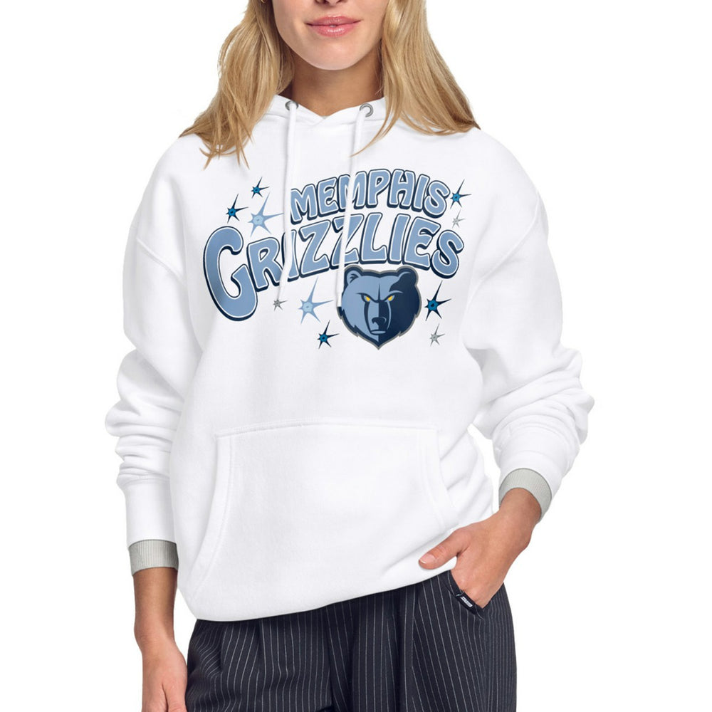 Memphis Grizzlies Starter Women's Fireworks Fleece Hoodie White - NBA