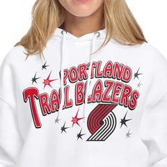 Portland Trail Blazers Starter Women's Fireworks Fleece Hoodie White - NBA