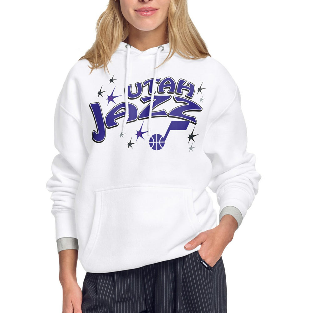 Utah Jazz Starter Women's Fireworks Fleece Hoodie White - NBA