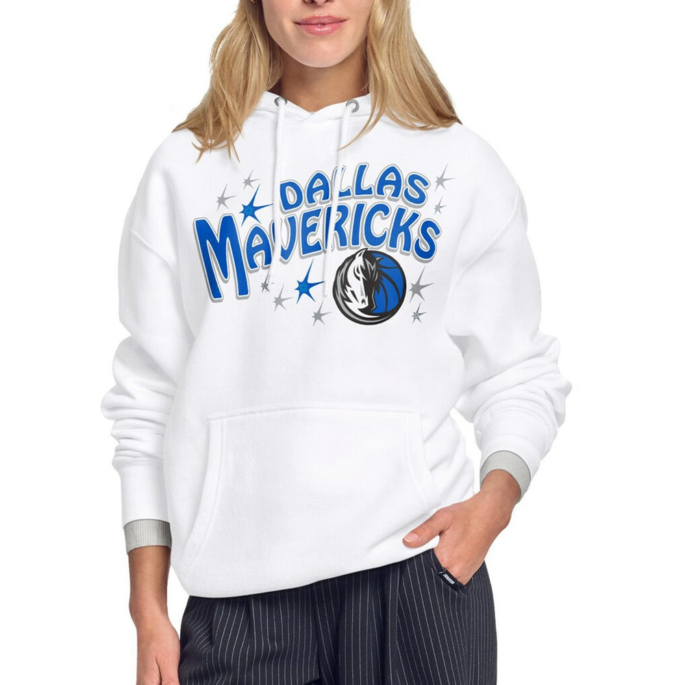 Dallas Mavericks Starter Women's Fireworks Fleece Hoodie White - NBA