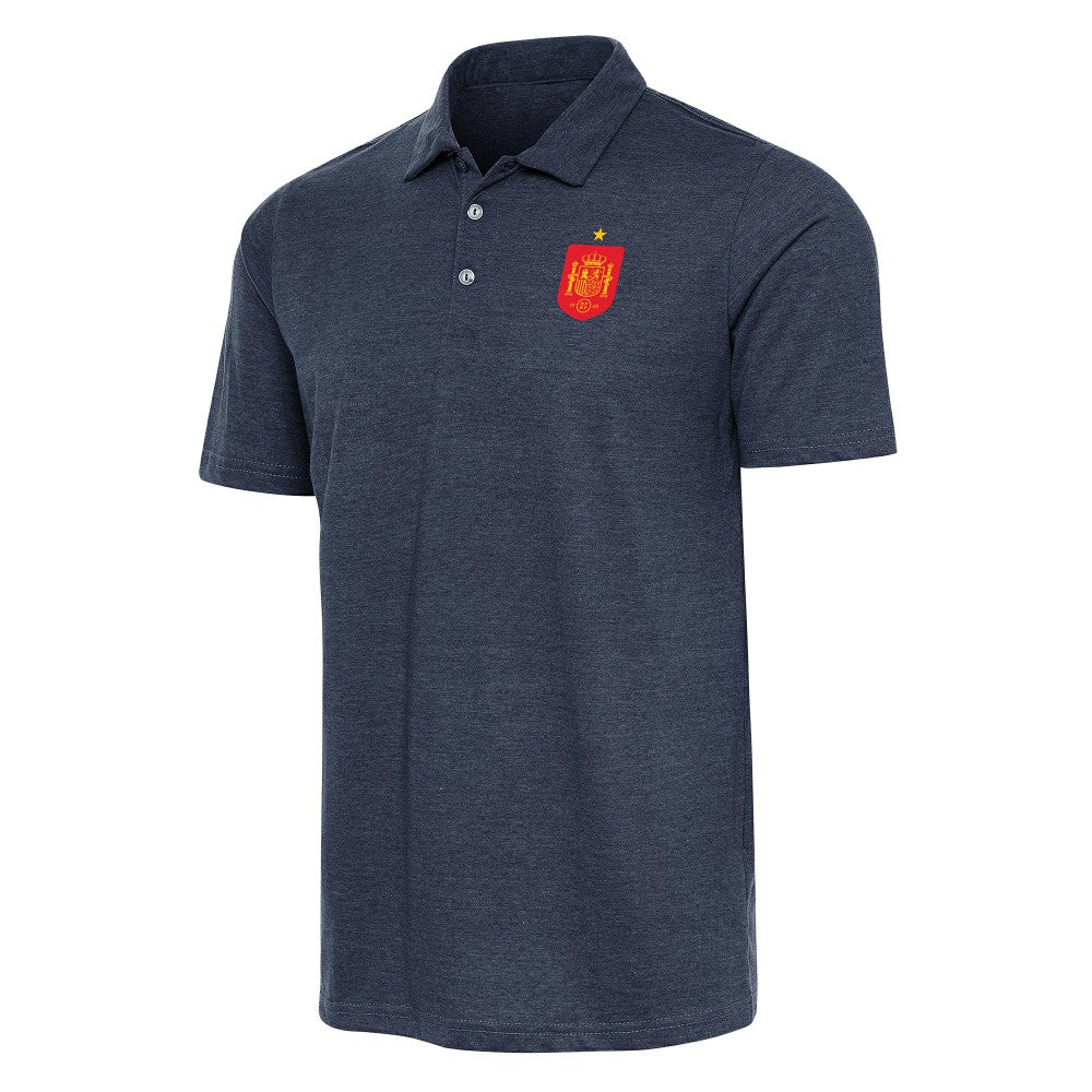 Spain National Team Antigua Peak Polo Heather Navy - FIFA World CUP