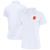 Spain National Team Antigua Women's Statement Y-Neck Polo White - FIFA World CUP
