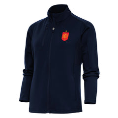 Spain National Team Antigua Women's Genesis Full-Zip Jacket Navy - FIFA World CUP