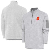 Spain National Team Antigua Elevate Quarter-Zip Pullover Heather Gray - FIFA World CUP