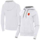 Spain National Team Antigua Women's Takeover Fleece Raglan Full-Zip Hoodie White - FIFA World CUP