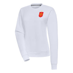 Spain National Team Antigua Women's Takeover Fleece Sweatshirt White - FIFA World CUP