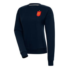 Spain National Team Antigua Women's Takeover Fleece Sweatshirt Navy - FIFA World CUP