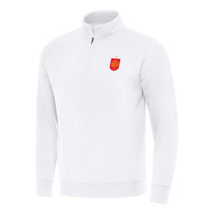 Spain National Team Antigua Landslide Quarter-Zip Pullover White - FIFA World CUP