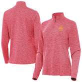 Spain National Team Antigua Women's Quarter-Zip Pullover Heather Red - FIFA World CUP