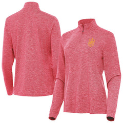Spain National Team Antigua Women's Quarter-Zip Pullover Heather Red - FIFA World CUP