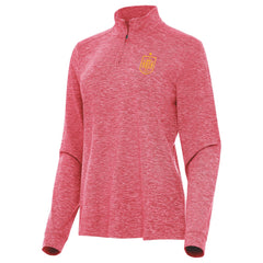 Spain National Team Antigua Women's Quarter-Zip Pullover Heather Red - FIFA World CUP
