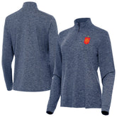 Spain National Team Antigua Women's Quarter-Zip Pullover Heather Navy - FIFA World CUP