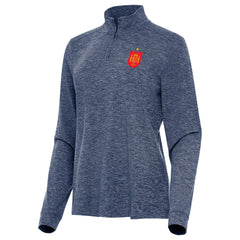 Spain National Team Antigua Women's Quarter-Zip Pullover Heather Navy - FIFA World CUP