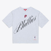 Philadelphia Phillies Mitchell & Ness Women's Script Cropped Boxy T-Shirt - MLB