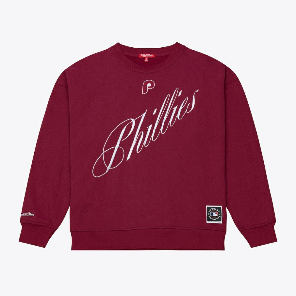 Philadelphia Phillies Mitchell & Ness Women's Script Sweatshirt - MLB