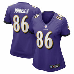 Cornelius Johnson Baltimore Ravens Women's Team Game Jersey Purple | Nike for Sale