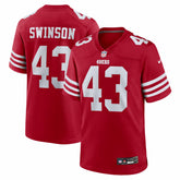 Messiah Swinson San Francisco 49ers Team Game Jersey Scarlet | Nike for Sale