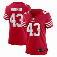 Messiah Swinson San Francisco 49ers Women's Team Game Jersey Scarlet | Nike for Sale