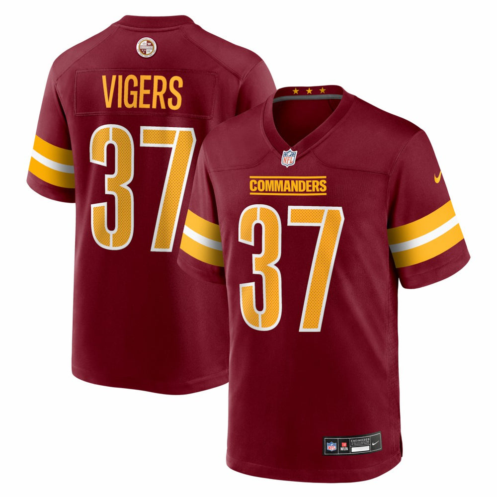 Car'lin Vigers Washington Commanders Team Game Jersey Burgundy | Nike for Sale