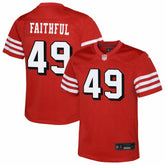The Faithful San Francisco 49ers Youth Alternate 2 Game Jersey Scarlet | Nike for Sale