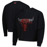 Chicago Bulls Terez Unisex Oversized Gemstone Logo Sweatshirt Black - NBA