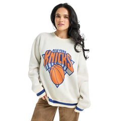 New York Knicks Terez Unisex Oversized Sweater Cream - NBA