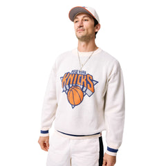 New York Knicks Terez Unisex Oversized Sweater Cream - NBA