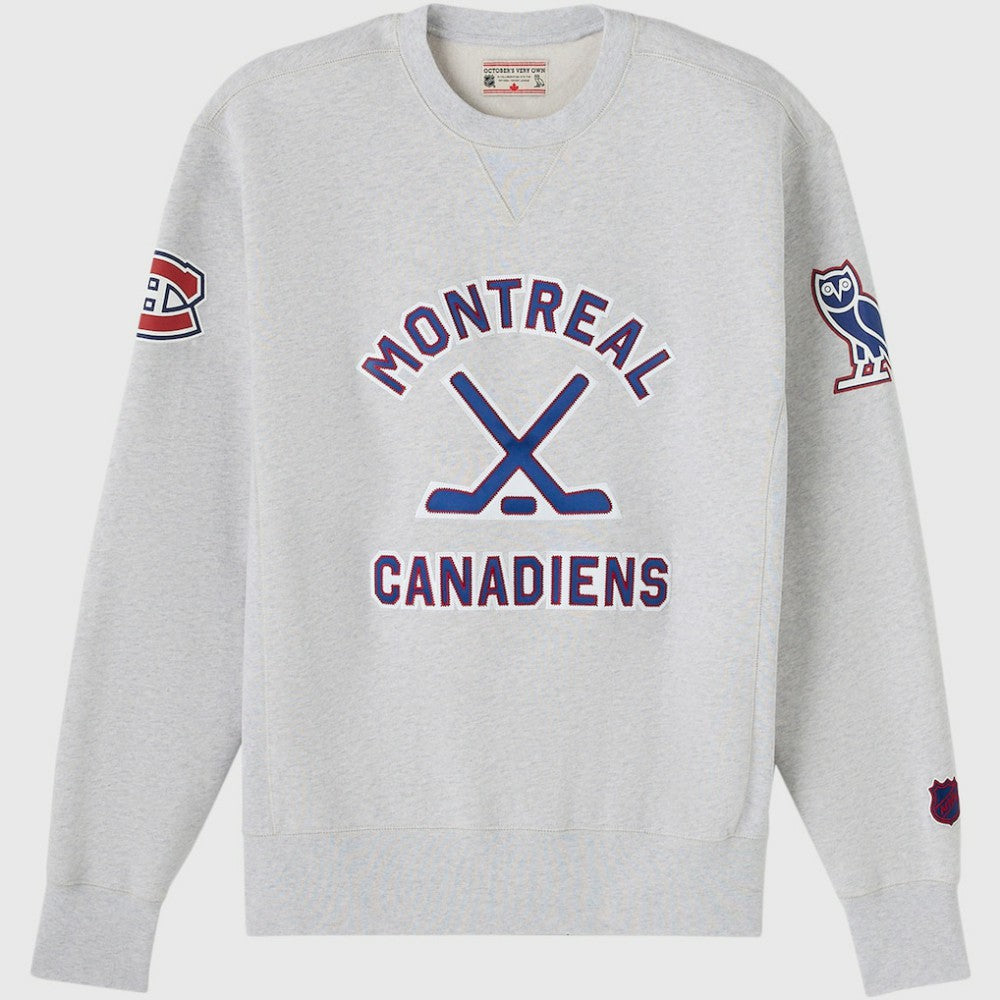 Montreal Canadiens OVO x NHL Fleece Sweatshirt - Heather Gray - NHL