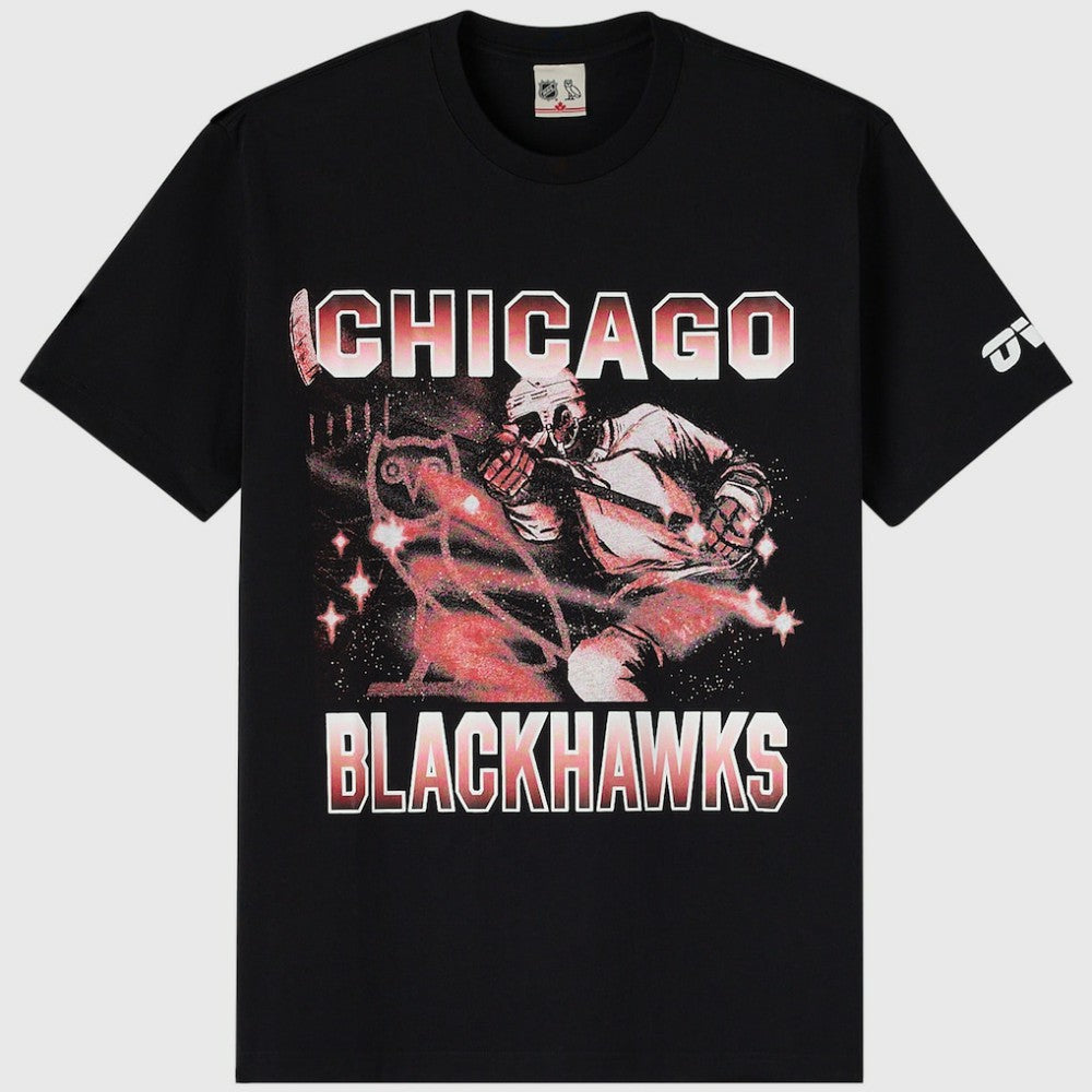 Chicago Blackhawks OVO x NHL Graphic T-Shirt - Black - NHL