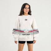 Kansas City Chiefs Gameday Couture Women's Power Move Stadium Premium Drop Shoulder Sweatshirt Natural | NFL