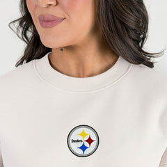 Pittsburgh Steelers Gameday Couture Women's Power Move Stadium Premium Drop Shoulder Sweatshirt Natural | NFL