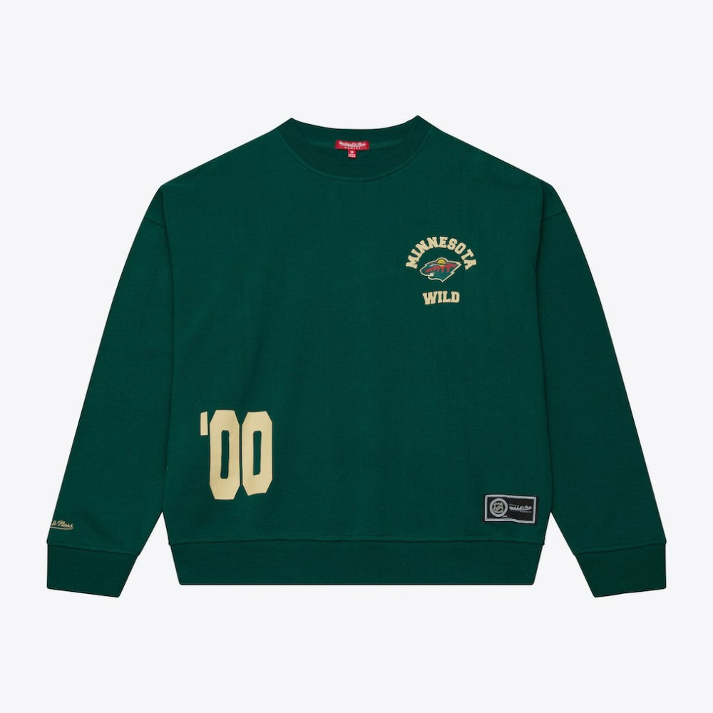 Minnesota Wild Mitchell & Ness Women's Crewneck Sweatshirt - Green - NHL