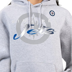 Winnipeg Jets G-III 4Her by Carl Banks Women's Shadow Logo Fleece Hoodie - Gray - NHL