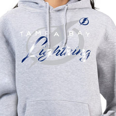 Tampa Bay Lightning G-III 4Her by Carl Banks Women's Shadow Logo Fleece Hoodie - Gray - NHL