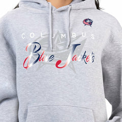 Columbus Blue Jackets G-III 4Her by Carl Banks Women's Shadow Logo Fleece Hoodie - Gray - NHL