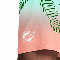 Miami Dolphins Margaritaville Sunset On The Beach Swim Shorts Aqua | NFL