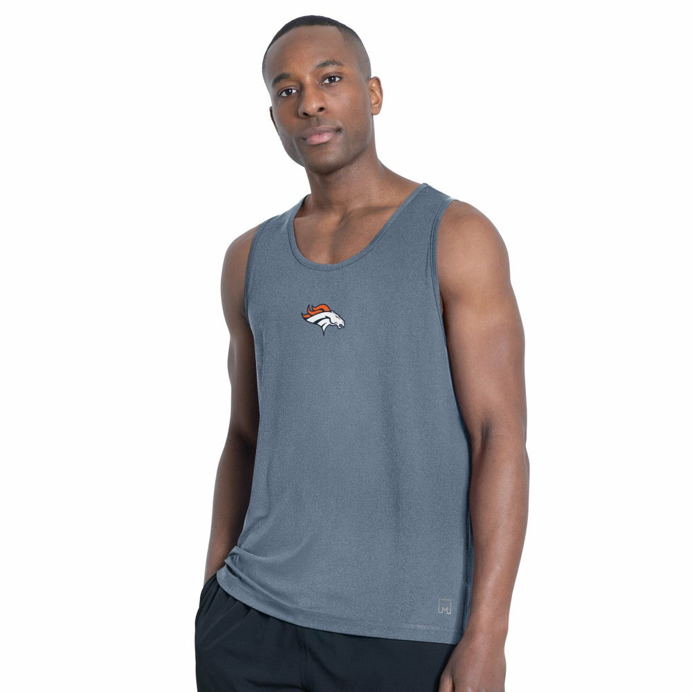 Denver Broncos MSX by Michael Strahan Energy Scoop Neck Tank Top Navy | NFL
