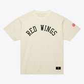 Detroit Red Wings Mitchell & Ness Unisex Arched Team T-Shirt - Cream - NHL