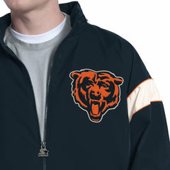 Chicago Bears Starter The Gust Full-Zip Hooded Jacket Navy | NFL