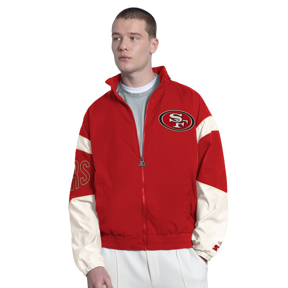 San Francisco 49ers Starter The Gust Full-Zip Hooded Jacket Scarlet | NFL