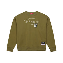 New York Rangers Mitchell & Ness Women's Fleece Sweatshirt - Hunter Green - NHL