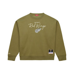 Detroit Red Wings Mitchell & Ness Women's Fleece Sweatshirt - Hunter Green - NHL