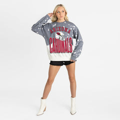 Arizona Cardinals Gameday Couture Women's Arch Rivals Faded Wash Sweatshirt Gray | NFL