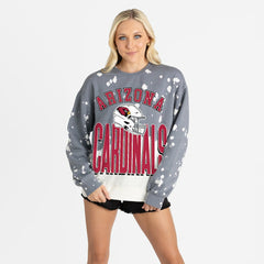 Arizona Cardinals Gameday Couture Women's Arch Rivals Faded Wash Sweatshirt Gray | NFL